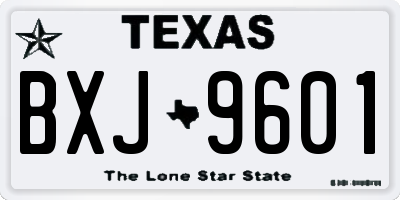 TX license plate BXJ9601