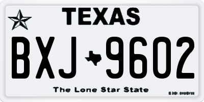 TX license plate BXJ9602