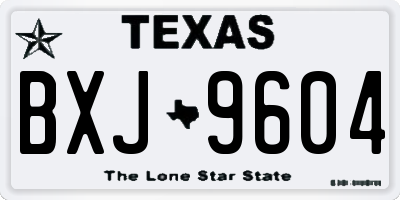 TX license plate BXJ9604