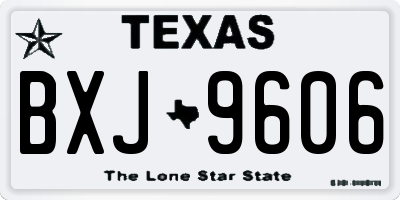 TX license plate BXJ9606
