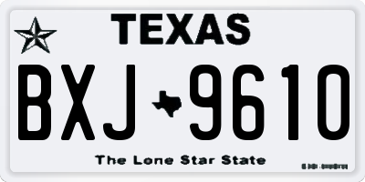 TX license plate BXJ9610