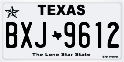 TX license plate BXJ9612