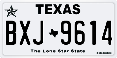 TX license plate BXJ9614