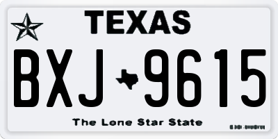 TX license plate BXJ9615
