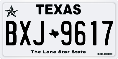 TX license plate BXJ9617