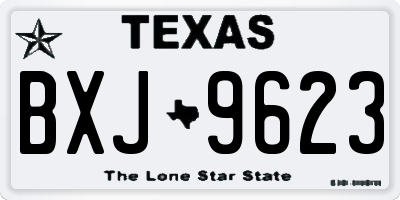 TX license plate BXJ9623
