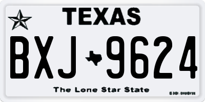 TX license plate BXJ9624