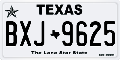 TX license plate BXJ9625