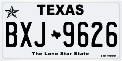 TX license plate BXJ9626