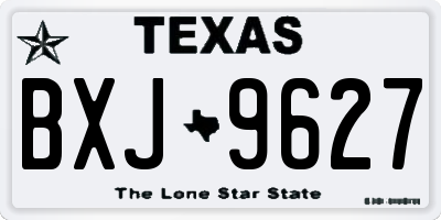TX license plate BXJ9627