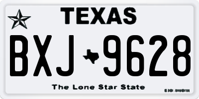 TX license plate BXJ9628