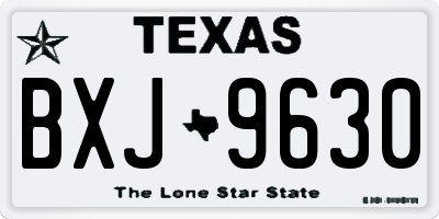 TX license plate BXJ9630