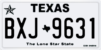 TX license plate BXJ9631