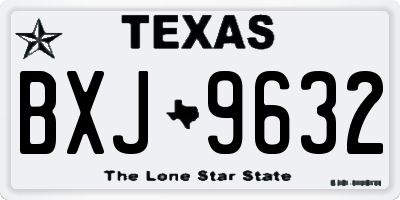 TX license plate BXJ9632