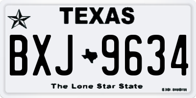TX license plate BXJ9634