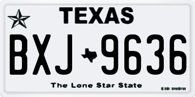 TX license plate BXJ9636