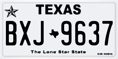 TX license plate BXJ9637