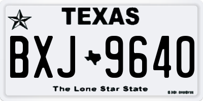 TX license plate BXJ9640