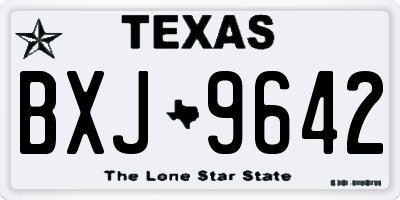 TX license plate BXJ9642