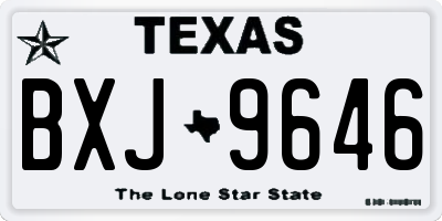 TX license plate BXJ9646