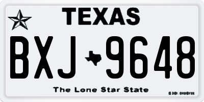 TX license plate BXJ9648
