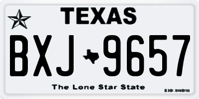 TX license plate BXJ9657