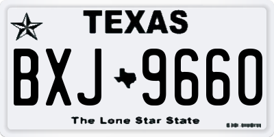 TX license plate BXJ9660