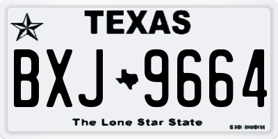 TX license plate BXJ9664