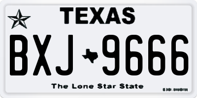 TX license plate BXJ9666