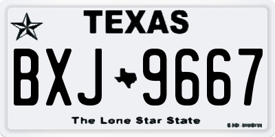 TX license plate BXJ9667