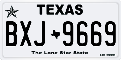 TX license plate BXJ9669