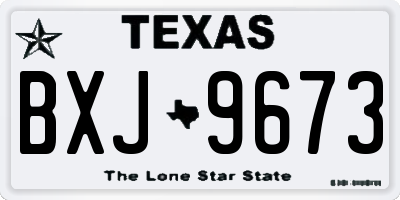 TX license plate BXJ9673