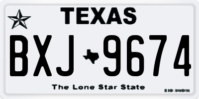 TX license plate BXJ9674