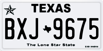 TX license plate BXJ9675