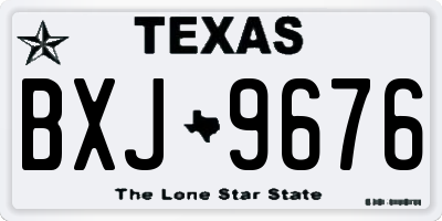 TX license plate BXJ9676