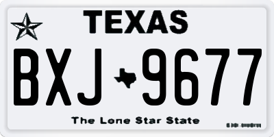 TX license plate BXJ9677