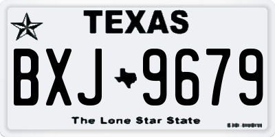 TX license plate BXJ9679