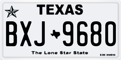 TX license plate BXJ9680
