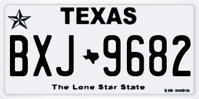 TX license plate BXJ9682