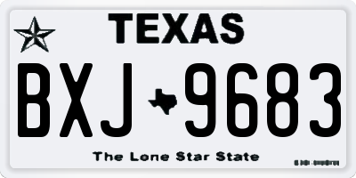 TX license plate BXJ9683