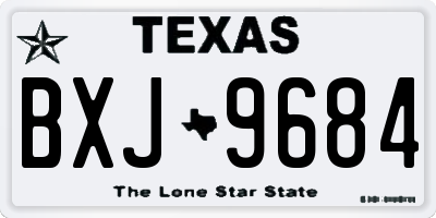 TX license plate BXJ9684