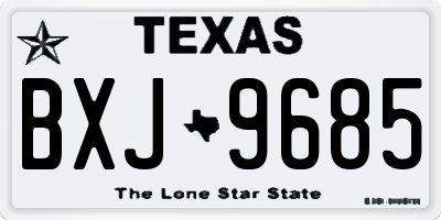 TX license plate BXJ9685