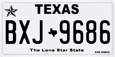 TX license plate BXJ9686