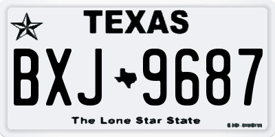 TX license plate BXJ9687