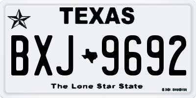 TX license plate BXJ9692
