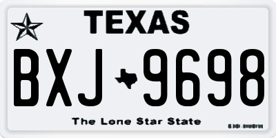 TX license plate BXJ9698