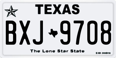 TX license plate BXJ9708