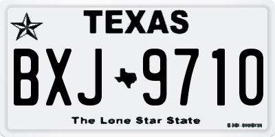TX license plate BXJ9710