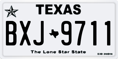 TX license plate BXJ9711