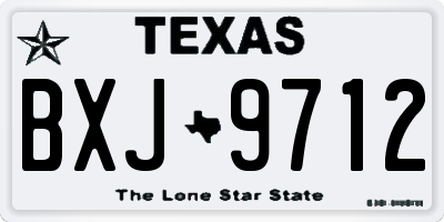 TX license plate BXJ9712